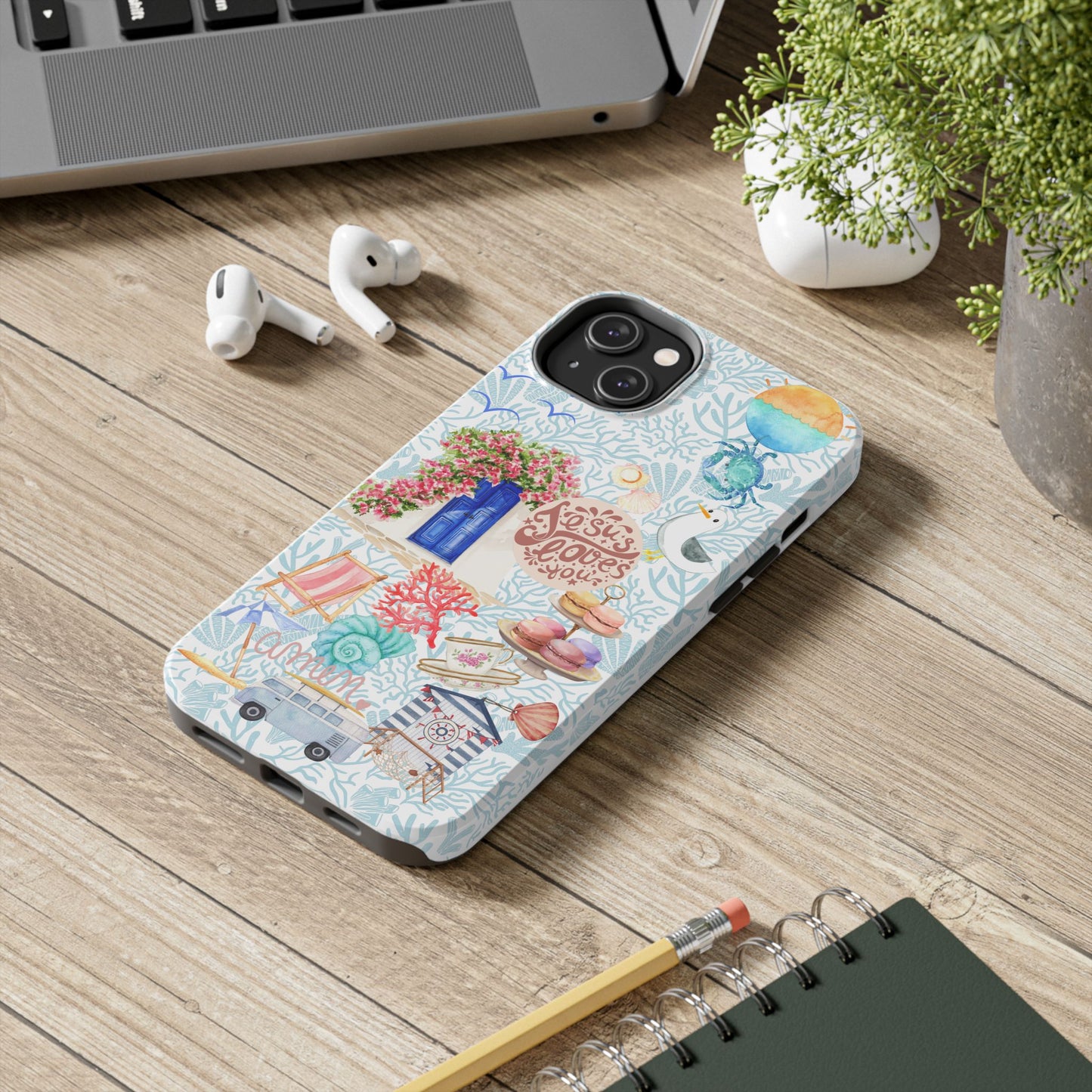 Coastal Girl “Jesus Loves Me” Phone Case | Christian Case for iPhone & Samsung