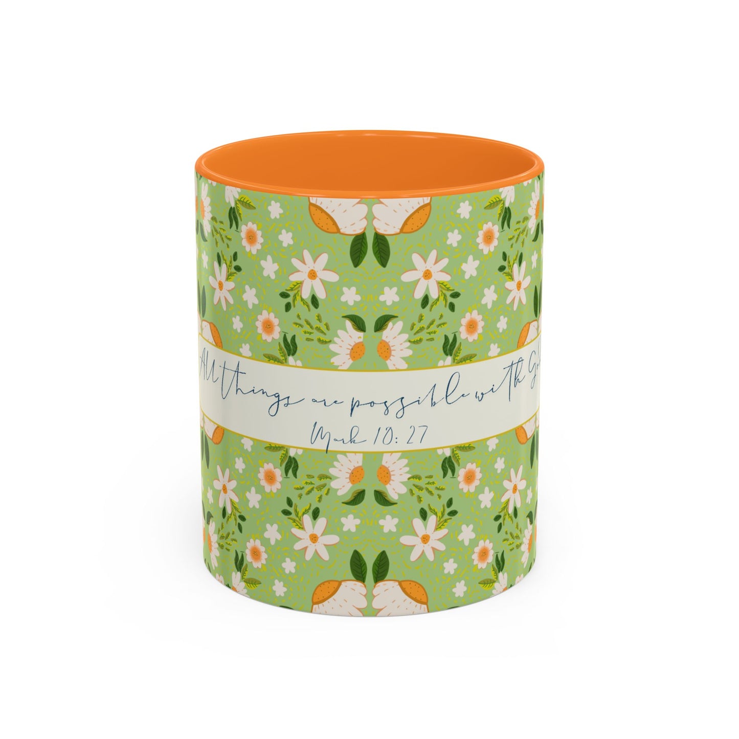 Inspirational Floral Mug - Colorful 11oz & 15oz Coffee Cups with Uplifting Quote