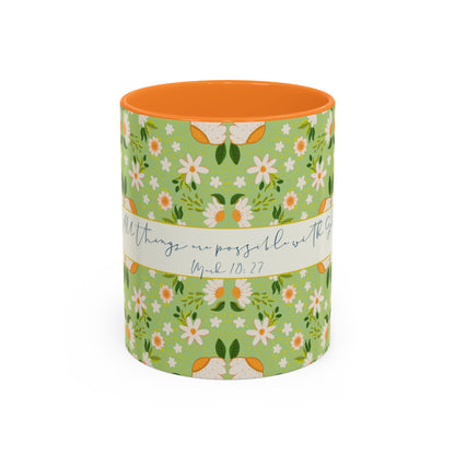 Inspirational Floral Mug - Colorful 11oz & 15oz Coffee Cups with Uplifting Quote