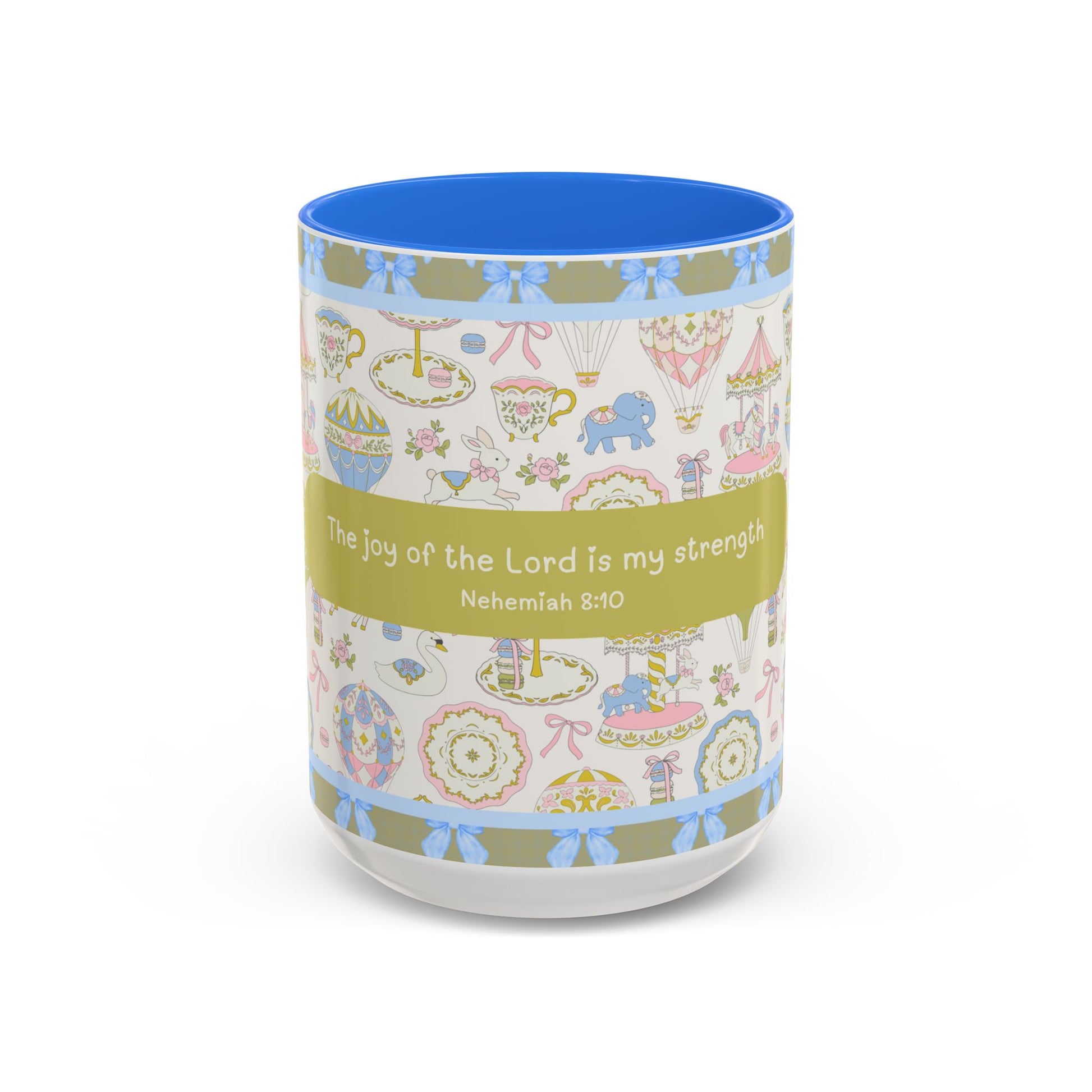 christian bible verse mug nehemiah 8:10 faith gift women