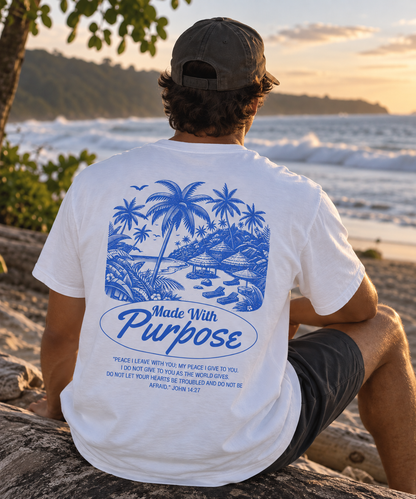 Made With Purpose T-Shirt for Men – John 14:27 | Saltwater Soul
