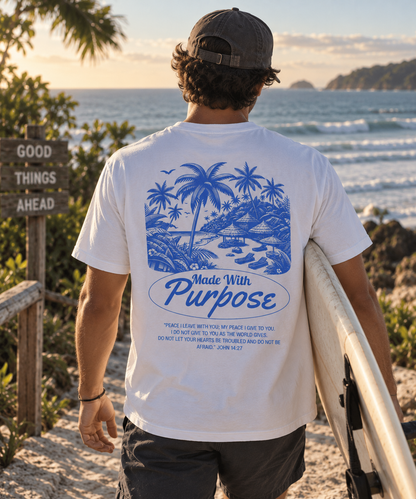 Made With Purpose T-Shirt for Men – John 14:27 | Saltwater Soul