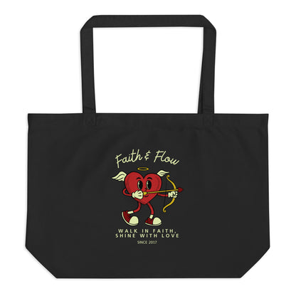 walk in faith shine in love christian tote bag for women